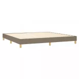 tópszínű szövet rugós és LED-es ágy matraccal 200 x 200 cm