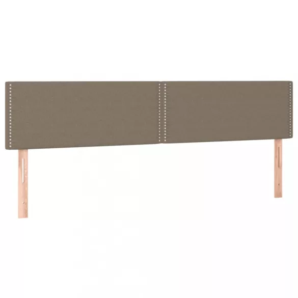 tópszínű szövet rugós és LED-es ágy matraccal 200 x 200 cm