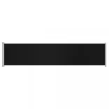 fekete kihúzható oldalsó terasz-napellenző 140 x 600 cm