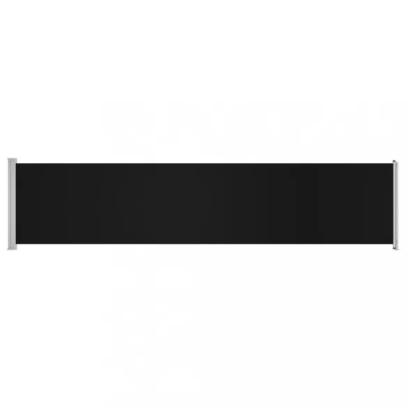 fekete kihúzható oldalsó terasz-napellenző 140 x 600 cm