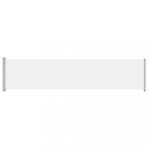 krémszínű kihúzható oldalsó terasz-napellenző 140 x 600 cm