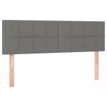 sötétszürke szövet rugós és LED-es ágy matraccal 140x190 cm