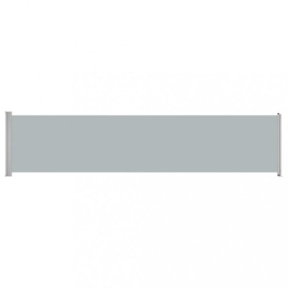 szürke kihúzható oldalsó terasz-napellenző 140 x 600 cm