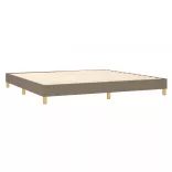 tópszínű szövet rugós és LED-es ágy matraccal 200 x 200 cm