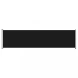 fekete kihúzható oldalsó terasz-napellenző 600 x 160 cm