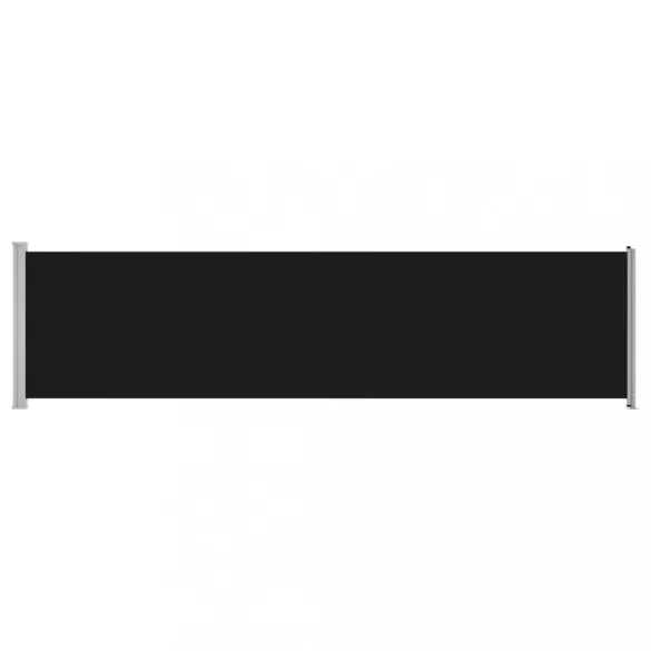 fekete kihúzható oldalsó terasz-napellenző 600 x 160 cm