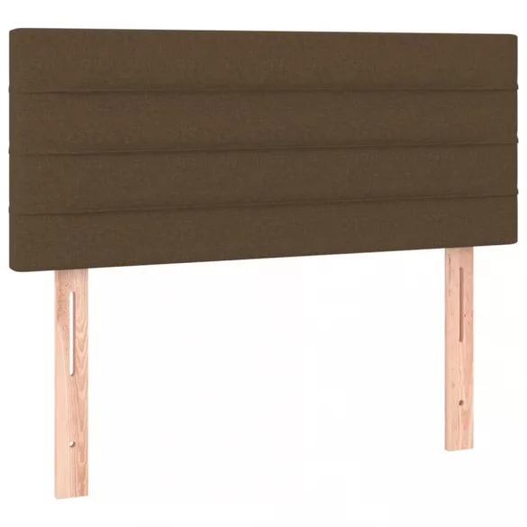 barna szövet rugós és LED-es ágy matraccal 100x200 cm