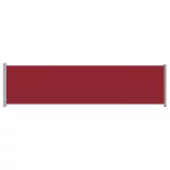 piros behúzható oldalsó terasz-napellenző 600 x 160 cm
