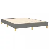 sötétszürke szövet rugós és LED-es ágy matraccal 140x190 cm
