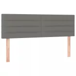 sötétszürke szövet rugós és LED-es ágy matraccal 140x190 cm