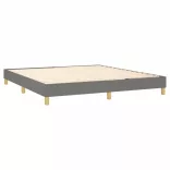 sötétszürke szövet rugós és LED-es ágy matraccal 180 x 200 cm