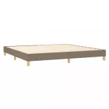 tópszínű szövet rugós és LED-es ágy matraccal 200 x 200 cm