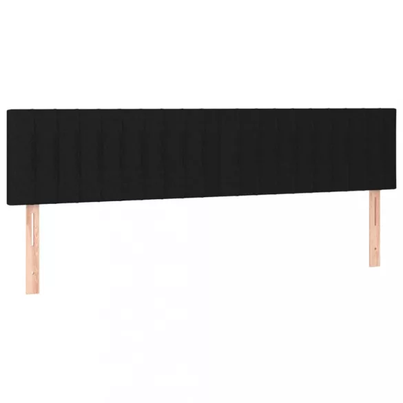 fekete szövet rugós és LED-es ágy matraccal 160x200 cm