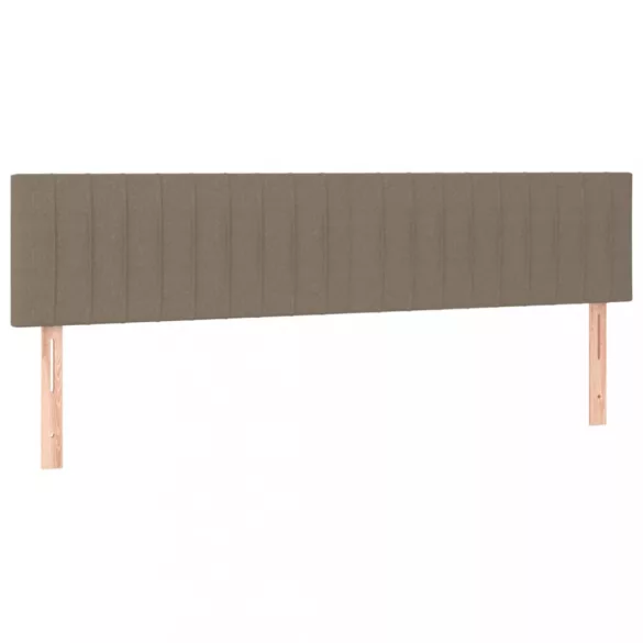 tópszínű szövet rugós és LED-es ágy matraccal 180 x 200 cm