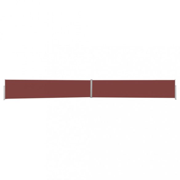 barna kihúzható oldalsó terasz-napellenző 140 x 1200 cm