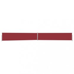 piros kihúzható oldalsó terasz-napellenző 140 x 1200 cm