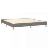 sötétszürke szövet rugós és LED-es ágy matraccal 160x200 cm