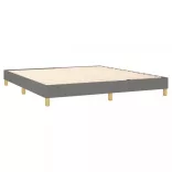 sötétszürke szövet rugós és LED-es ágy matraccal 180 x 200 cm