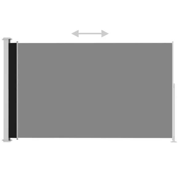 fekete behúzható oldalsó terasznapellenző 180 x 300 cm