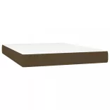 barna szövet rugós és LED-es ágy matraccal 140x190 cm