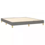 sötétszürke szövet rugós és LED-es ágy matraccal 160x200 cm