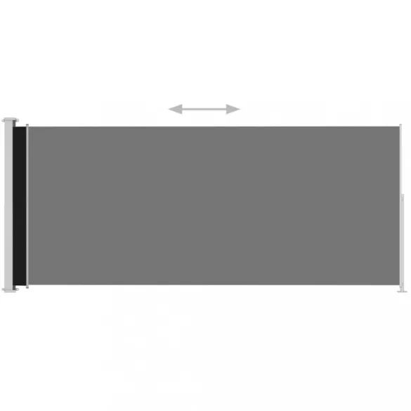 fekete behúzható oldalsó terasznapellenző 180 x 500 cm