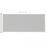 krémszínű behúzható oldalsó terasznapellenző 180 x 500 cm