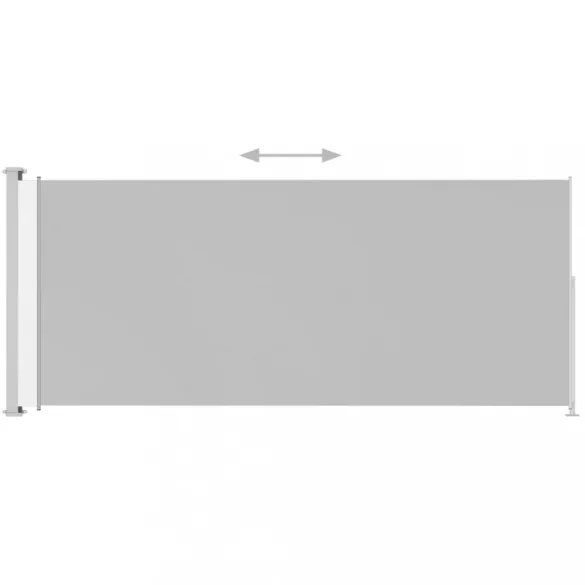 krémszínű behúzható oldalsó terasznapellenző 180 x 500 cm