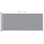 szürke behúzható oldalsó terasznapellenző 180 x 500 cm