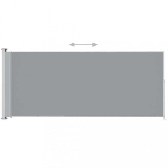 szürke behúzható oldalsó terasznapellenző 180 x 500 cm