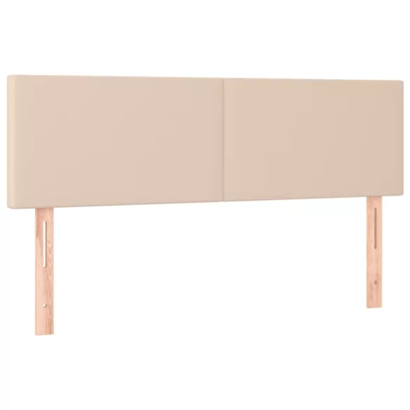 cappuccino színű műbőr rugós ágy matraccal és LED-del 140x190cm