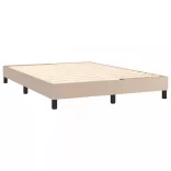 cappuccino színű műbőr rugós ágy matraccal és LED-del 140x200cm