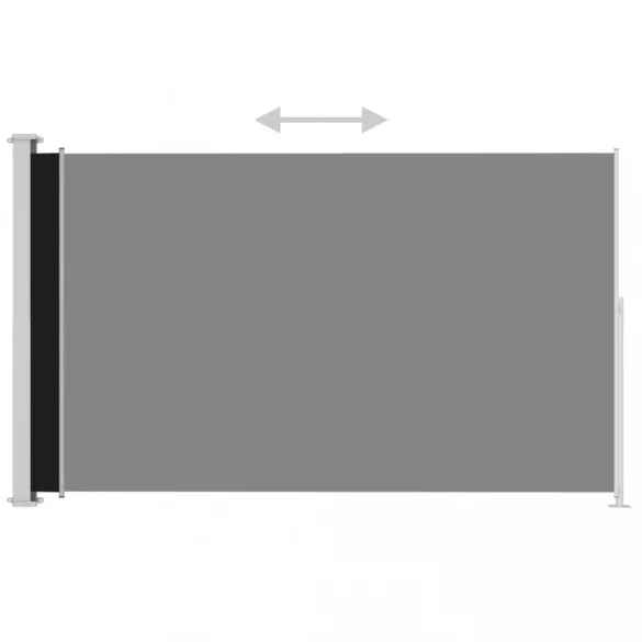 fekete behúzható oldalsó terasznapellenző 200 x 300 cm