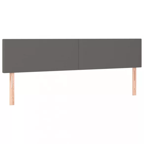 szürke műbőr rugós ágy matraccal és LED-del 180x200 cm