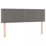 szürke műbőr rugós ágy matraccal és LED-del 140x190 cm