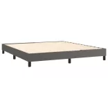 szürke műbőr rugós ágy matraccal és LED-del 180x200 cm