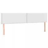 fehér műbőr rugós ágy matraccal és LED-del 200x200 cm