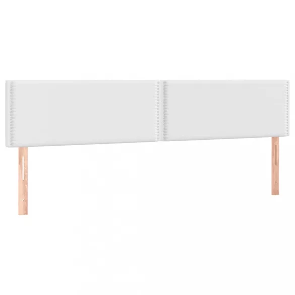 fehér műbőr rugós ágy matraccal és LED-del 200x200 cm