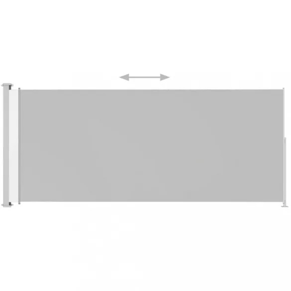 krémszínű behúzható oldalsó terasznapellenző 200 x 500 cm