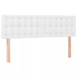 fehér műbőr rugós ágy matraccal és LED-del 140x190 cm