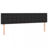 fekete műbőr rugós ágy matraccal és LED-del 160x200 cm