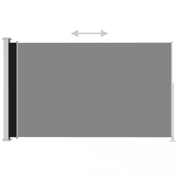 fekete behúzható oldalsó terasznapellenző 220 x 300 cm