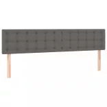 szürke műbőr rugós ágy matraccal és LED-del 200x200 cm
