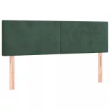 sötétzöld bársony rugós és LED-es ágy matraccal 140x190 cm