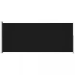 fekete behúzható oldalsó terasznapellenző 220 x 500 cm