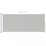 krémszínű behúzható oldalsó terasznapellenző 220 x 500 cm