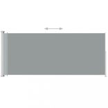 szürke behúzható oldalsó terasznapellenző 220 x 500 cm