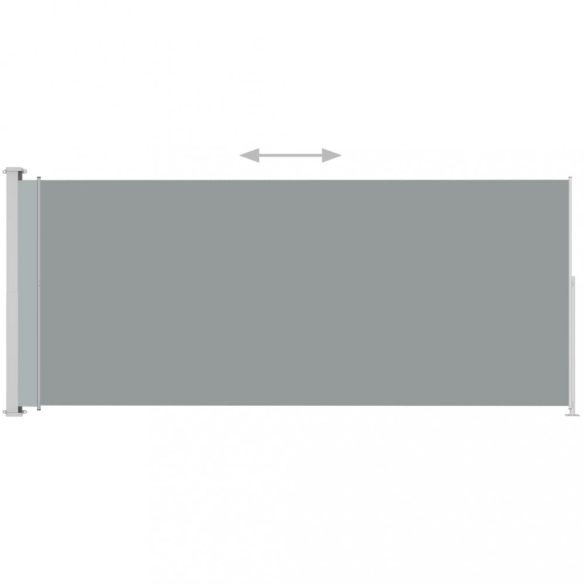 szürke behúzható oldalsó terasznapellenző 220 x 500 cm