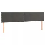 sötétszürke bársony rugós és LED-es ágy matraccal 160x200 cm