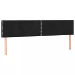 fekete bársony rugós és LED-es ágy matraccal 200x200 cm